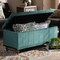 Baxton Studio Kaylee Teal Blue Velvet Upholstered Tufted Storage Ottoman Bench 160-9936 - alternate 6